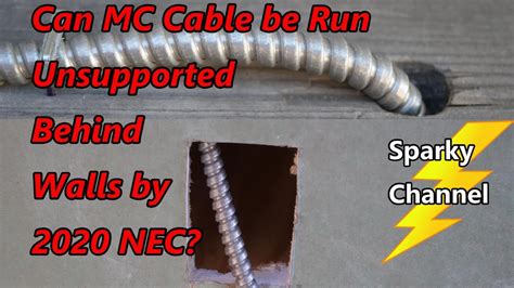 mc cable through wall